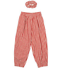 The New Bukser og Scrunchie - TnNally - Poppy Red Check The New Bukser og Scrunchie - TnNally - Poppy Red Check