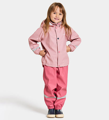 Didriksons Regntøj m. Seler - PU - Slaskeman - Soft Pink