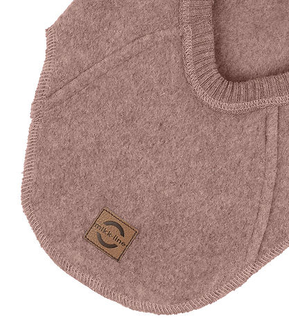 Mikk-Line Elefanthue - Fleece - 1-lags - Burlwood Melange m. Øre