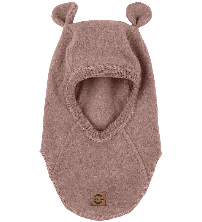 Mikk-Line Elefanthue - Fleece - 1-lags - Burlwood Melange m. Øre billede