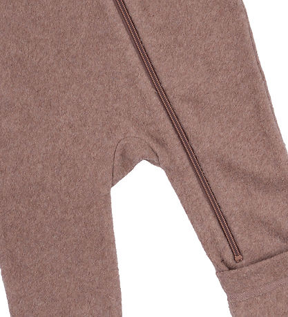 Mikk-Line Fleecedragt - Burlwood Melange