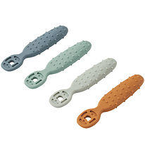 Liewood Babyskeer - Silikone - 4-pak - Caelia - Whale Blue Multi Liewood Babyskeer - Silikone - 4-pak - Caelia - Whale Blue Multi