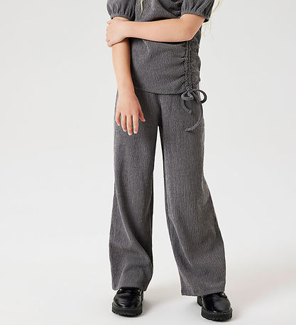 Name It Bukser - NkfSonia - Wide - Mørk Grå Meleret