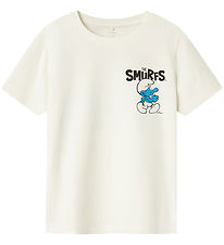 Name It T-shirt - NkmFinne - Smurfs - Cloud Dancer Name It T-shirt - NkmFinne - Smurfs - Cloud Dancer
