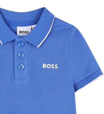 BOSS Polo - Piqué - Blå BOSS Polo - Piqué - Blå