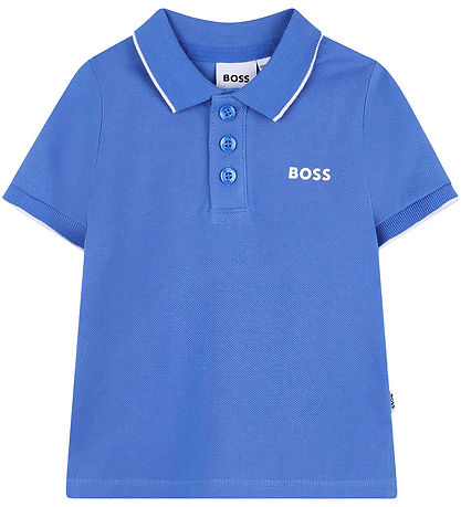 BOSS Polo - Piqué - Blå BOSS Polo - Piqué - Blå