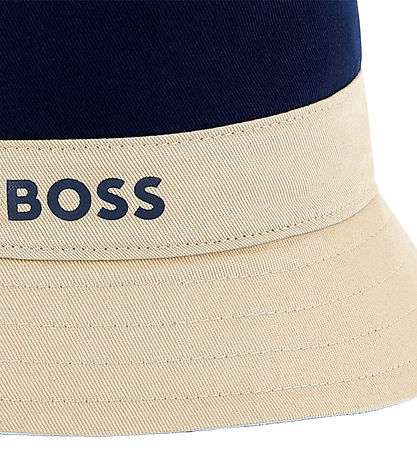 BOSS Bøllehat - Vendbar - Hvid/Sand/Navy BOSS Bøllehat - Vendbar - Hvid/Sand/Navy