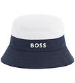 BOSS Bøllehat - Vendbar - Persian Blue/Hvid/Navy