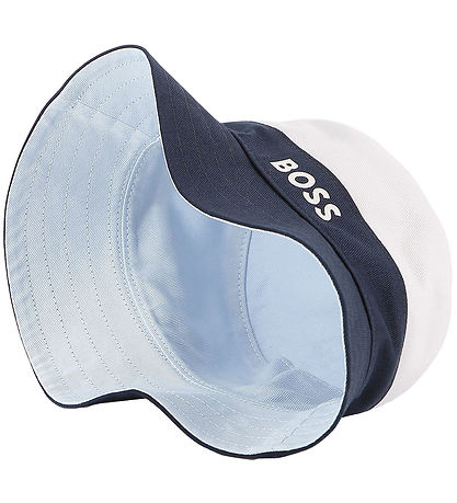 BOSS Bøllehat - Vendbar - Persian Blue/Hvid/Navy