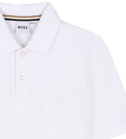 BOSS Polo - Piqué - Hvid