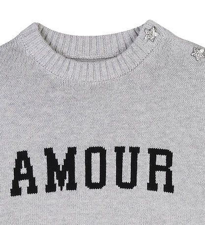 Zadig & Voltaire Bluse - Strik - Malta - Gråmeleret m. Sort