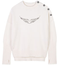 Zadig & Voltaire Bluse - Strik - Malta - Off White m. Similisten Zadig & Voltaire Bluse - Strik - Malta - Off White m. Similisten