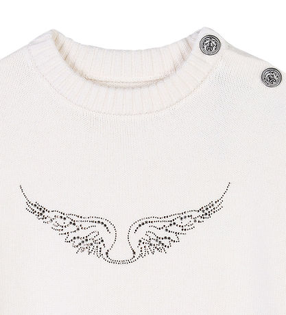 Zadig & Voltaire Bluse - Strik - Malta - Off White m. Similisten