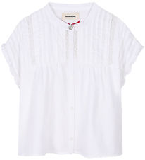Zadig & Voltaire Skjorte k/æ - Gisele - Hvid Zadig & Voltaire Skjorte k/æ - Gisele - Hvid