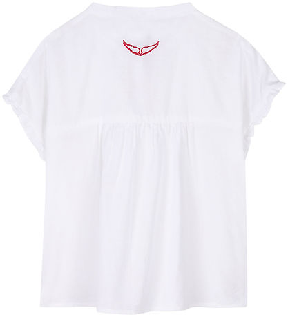 Zadig & Voltaire Skjorte k/æ - Gisele - Hvid Zadig & Voltaire Skjorte k/æ - Gisele - Hvid