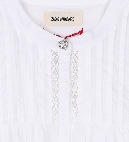 Zadig & Voltaire Skjorte k/æ - Gisele - Hvid Zadig & Voltaire Skjorte k/æ - Gisele - Hvid