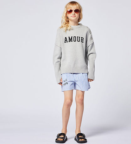 Zadig & Voltaire Shorts - Nicky - Electric Blue/Hvidstriber