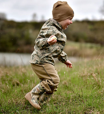 Mikk-Line Softshell Jacket w. Fleece - Recycled - Gray Green w. 