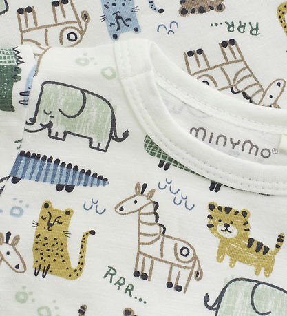 Minymo Body l/æ - Marshmallow White m. Dyr Minymo Body l/æ - Marshmallow White m. Dyr