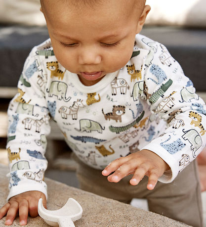 Minymo Body l/æ - Marshmallow White m. Dyr Minymo Body l/æ - Marshmallow White m. Dyr