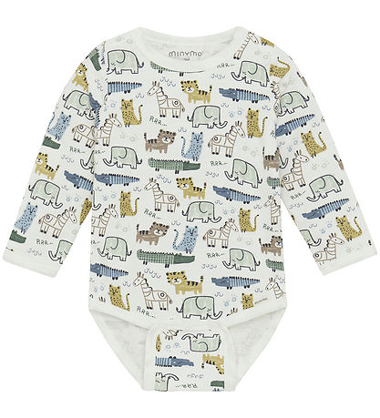 Minymo Body l/æ - Marshmallow White m. Dyr Minymo Body l/æ - Marshmallow White m. Dyr