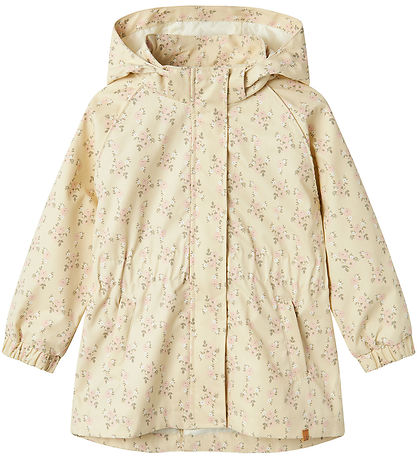 Lil' Atelier Sommerjakke - NmfGerda - Bleached Sand m. Blomster Lil' Atelier Sommerjakke - NmfGerda - Bleached Sand m. Blomster