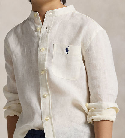 Polo Ralph Lauren Skjorte - Hør- Postboy - Hvid