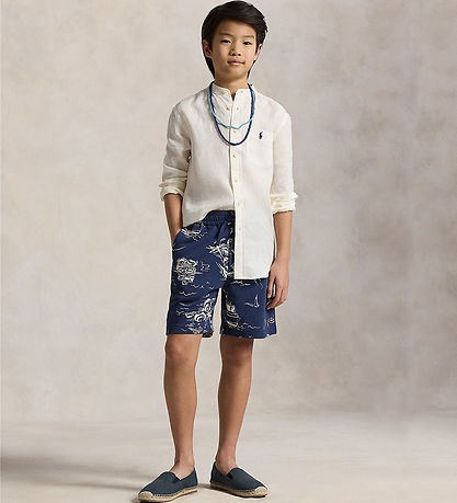 Polo Ralph Lauren Skjorte - Hør- Postboy - Hvid Polo Ralph Lauren Skjorte - Hør- Postboy - Hvid