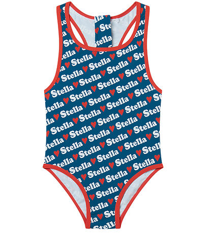 Stella McCartney Kids Badedragt - UV50+ - Blå m. Hvid/Rød Stella McCartney Kids Badedragt - UV50+ - Blå m. Hvid/Rød