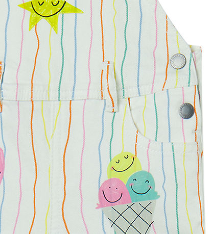 Stella McCartney Kids Smækbukser - Hvid m. Striber/Is