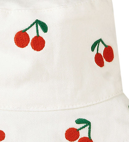 Stella McCartney Kids Bøllehat - Hvid m. Kirsebær