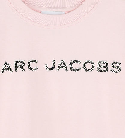 Little Marc Jacobs T-shirt - Rosa m. Sort/Similisten Little Marc Jacobs T-shirt - Rosa m. Sort/Similisten