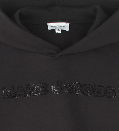 Little Marc Jacobs Hættetrøje - Cropped - Sort m. Similisten Little Marc Jacobs Hættetrøje - Cropped - Sort m. Similisten