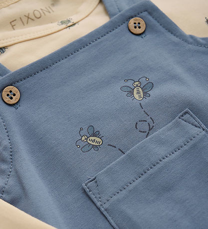 Fixoni Sparkedragt m. Body l/æ - Flint Stone