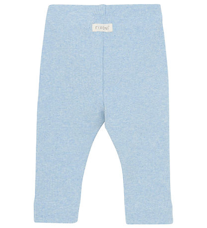 Fixoni Leggings - Rib - Blue Fog Melange Fixoni Leggings - Rib - Blue Fog Melange