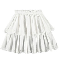 Molo Nederdel - Brianna - Crisp White m. Hulmønster Molo Nederdel - Brianna - Crisp White m. Hulmønster