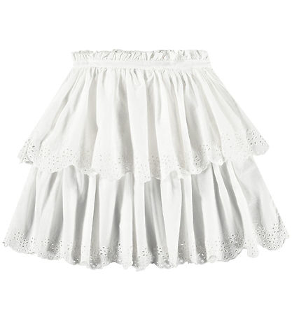 Molo Nederdel - Brianna - Crisp White m. Hulmønster Molo Nederdel - Brianna - Crisp White m. Hulmønster