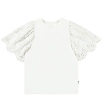 Molo T-shirt - Ritza - Crisp White m. Hulmønster Molo T-shirt - Ritza - Crisp White m. Hulmønster