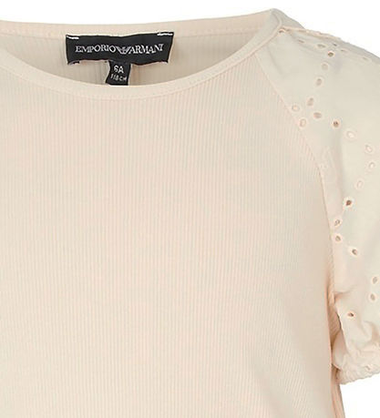 Emporio Armani T-shirt - Rib - Sandshell Emporio Armani T-shirt - Rib - Sandshell