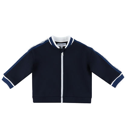 Emporio Armani Cardigan - Navy m. Hvid Emporio Armani Cardigan - Navy m. Hvid