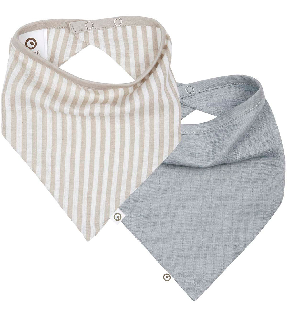 Müsli Sabberlätzchen - Stripe Muslin - 2er-Pack - Spülung Cream/ - Müsli - One Size - Babylätzchen