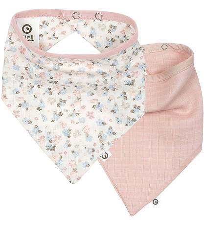 Müsli Drool bib - Bloom Muslin - 2-Pack - Conditioner Cream/Peon