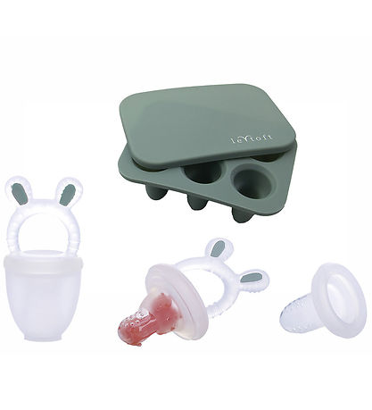 Tiny Tot Food Feeder m. Mini Fryseform - Smokey Green