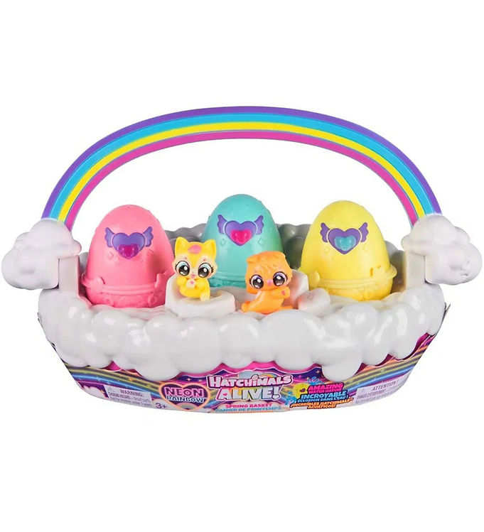 Hatchimals - Alive - Neon Rainbow - Spring Basket Water Hatch