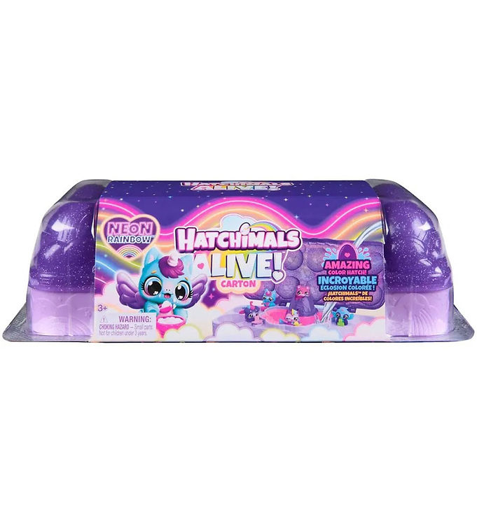 Hatchimals Legetøj - Alive Neon Rainbow Carton