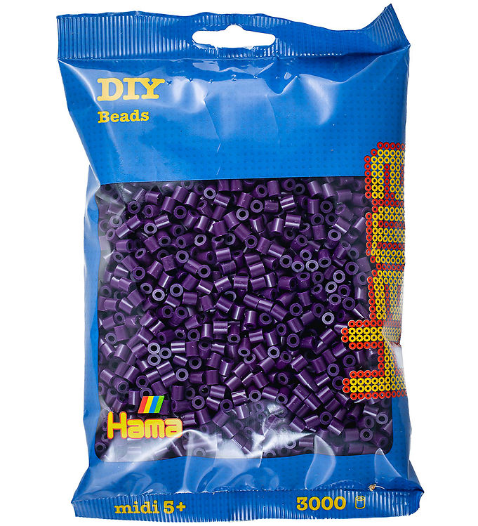 Hama Midi Perler - 3000 stk. - 108 Aubergine