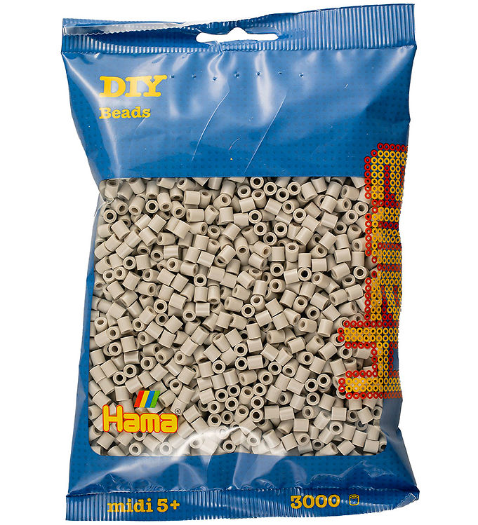 Hama Midi Perler - 3000 stk. - 109 Skyet Grå