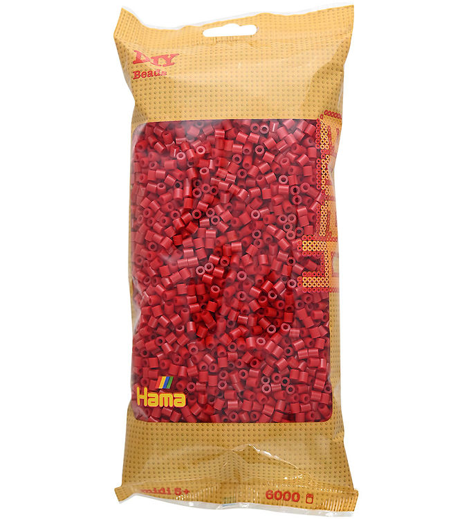 Hama Midi Perler - 6000 stk. - 114 Kirsebærrød