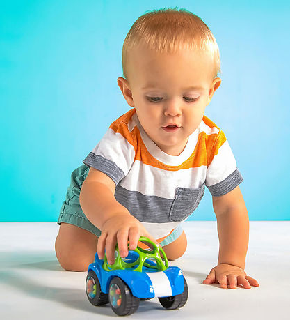Bright Starts Toy Car - Rattle & Roll Buggie - Blue