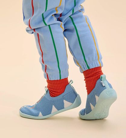 Affenzahn Skor - Slipper Knit Flinky Shark - Blå